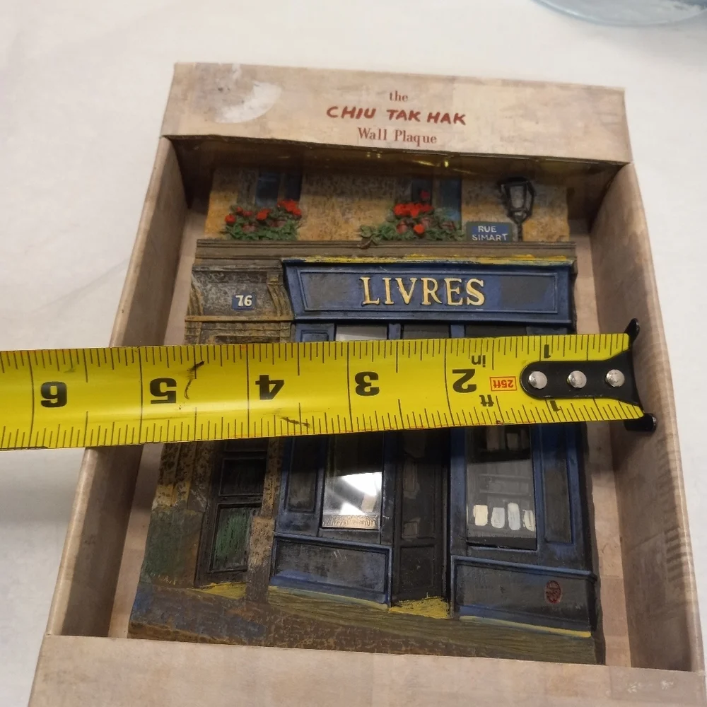 CHIU Tak Hak Wall Plaque Decor LIVRES 76 Blue Vintage Collectible